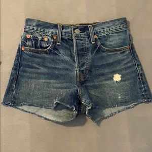 Levi cutoff denim shorts